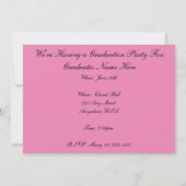 ナース卒業パーティ招待状キャップ#2 招待状 (裏面)