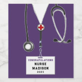 ナース卒業ワインラベル ワインラベル (シングルラベル)