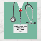 ナース卒業ワインラベル ワインラベル (シングルラベル)