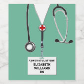 ナース卒業ワインラベル ワインラベル