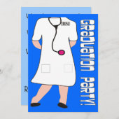 ナース卒業党招待状 招待状 (正面/裏面)