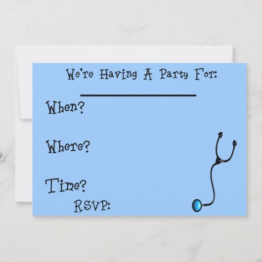 ナース卒業党招待状 招待状 (裏面)