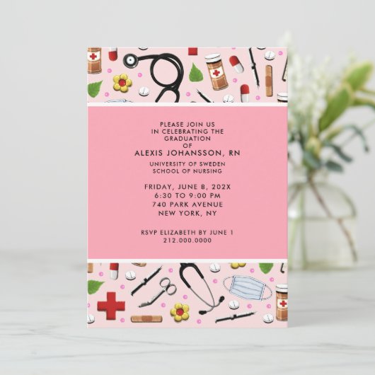 ナース卒業党招待状 招待状 (スタンド正面)