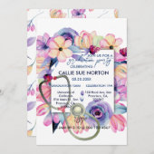 ナース卒業党春フローラ招待状 シーズンカード (正面/裏面)