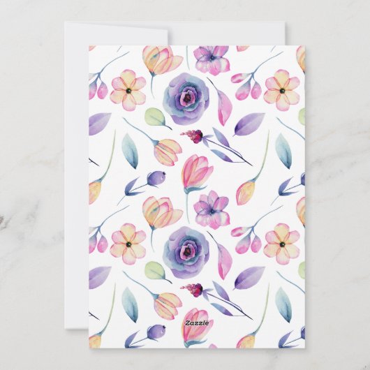 ナース卒業党春フローラ招待状 シーズンカード (裏面)