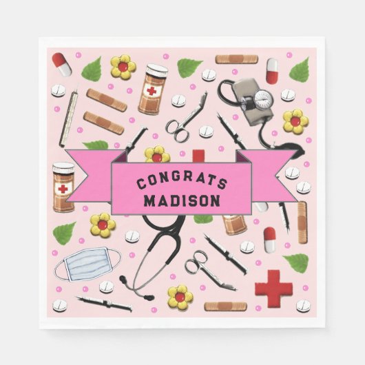 ナース卒業党 スタンダードランチョンナプキン (正面)