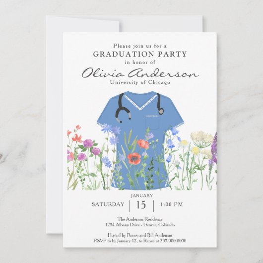 ナース卒業党 招待状 (正面)