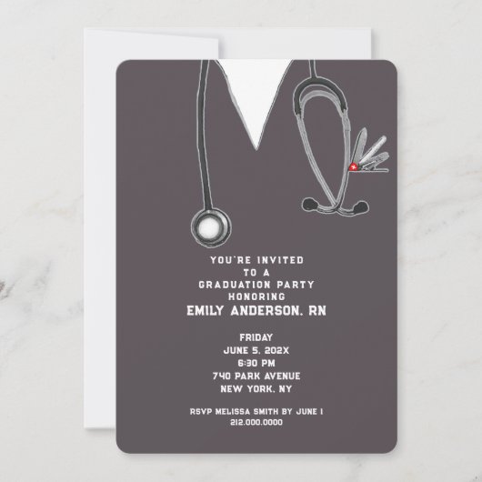 ナース卒業党 招待状 (正面)