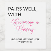 ナース卒業式サンキューナース ワインラベル (シングルラベル)