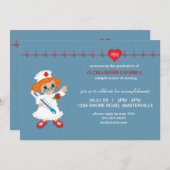 ナース卒業招待状 招待状 (正面/裏面)