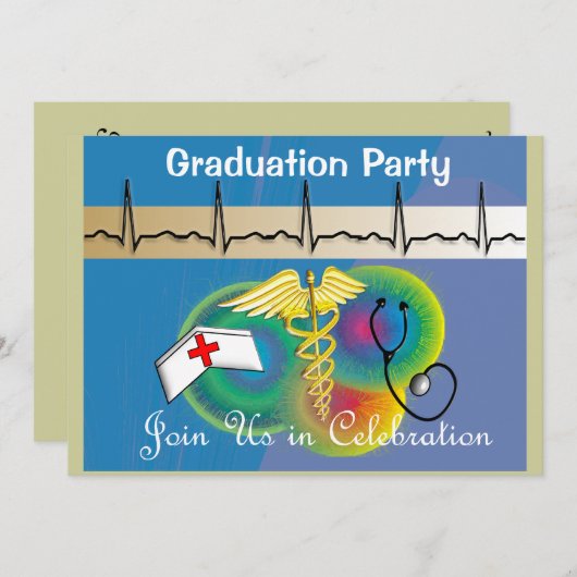 ナース卒業招待状 招待状 (正面/裏面)