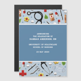 ナース卒業発表 マグネット招待状