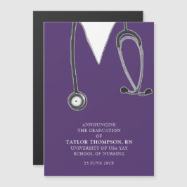ナース卒業発表 マグネット招待状