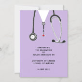 ナース卒業発表 マグネット招待状 (正面)