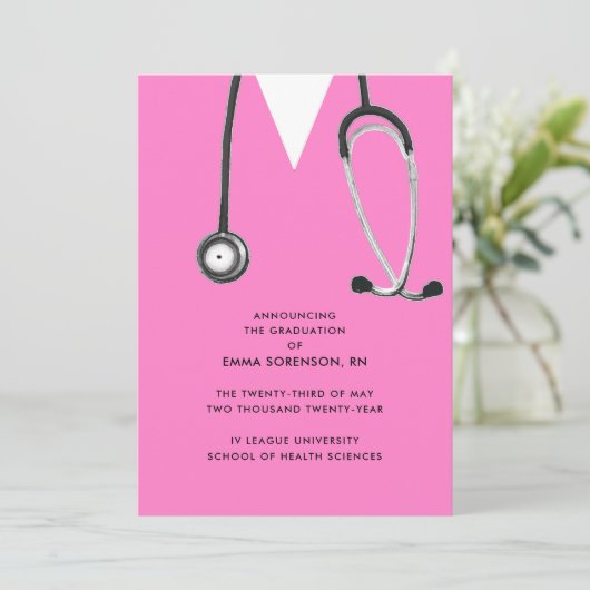 ナース卒業発表 招待状 (スタンド正面)