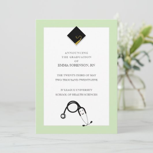 ナース卒業発表 招待状 (スタンド正面)