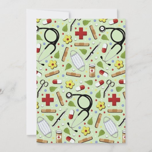 ナース卒業発表 招待状 (裏面)