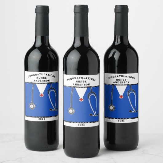 ナース卒業看護学校ワインラベル ワインラベル (ボトル)