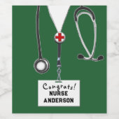 ナース卒業看護学校 ワインラベル (シングルラベル)