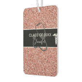 ナース卒業聴診器ピンクグリッター名 カーエアーフレッシュナー (左)