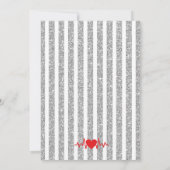 ナース卒業記念パーティー招待赤シルバーRN 招待状 (裏面)