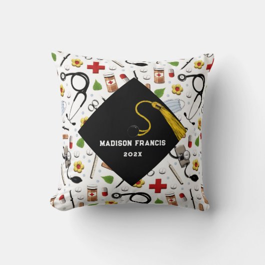 ナース卒業記念 クッション (正面)