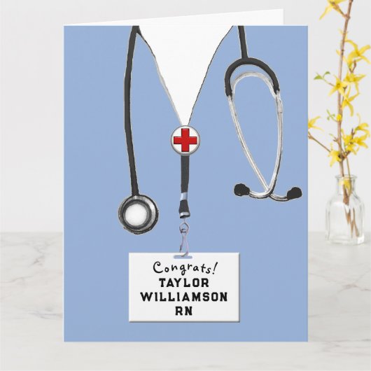 ナース卒業証書 カード (黄色い花)