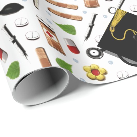 ナース卒業贈与 ラッピングペーパー (ロールコーナー)