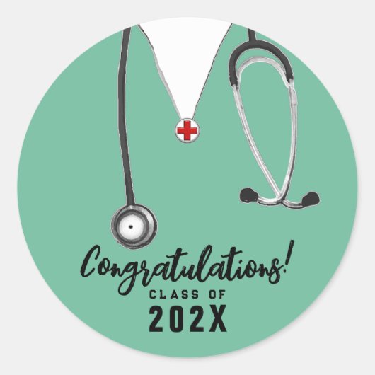 ナース卒業2025 ラウンドシール (正面)