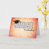 ナース卒業 – オレンジと黄色 カード (黄色い花)