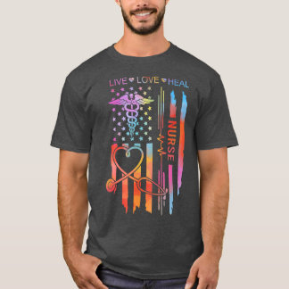 ナース卒業、ナース週間、ナース米国国旗、ナース Tシャツ