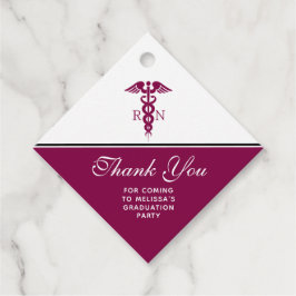 ナース卒業Red Caduceusありがとう フェイバータグ