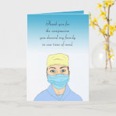 ナース博士に対する思いやりに感謝 カード (黄色い花)