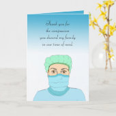 ナース博士に対する思いやりに感謝 カード (黄色い花)