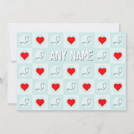 ナース又は健康気に労働者の名前をカスタムする又は文字 サンキューカード