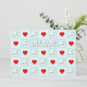 ナース又は健康気に労働者の名前をカスタムする又は文字 サンキューカード (スタンド正面)