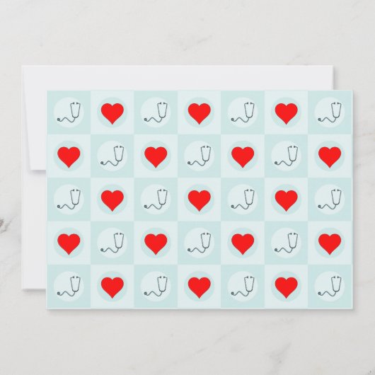 ナース又は健康気に労働者の名前をカスタムする又は文字 サンキューカード (裏面)