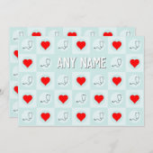 ナース又は健康気に労働者の名前をカスタムする又は文字 サンキューカード (正面/裏面)