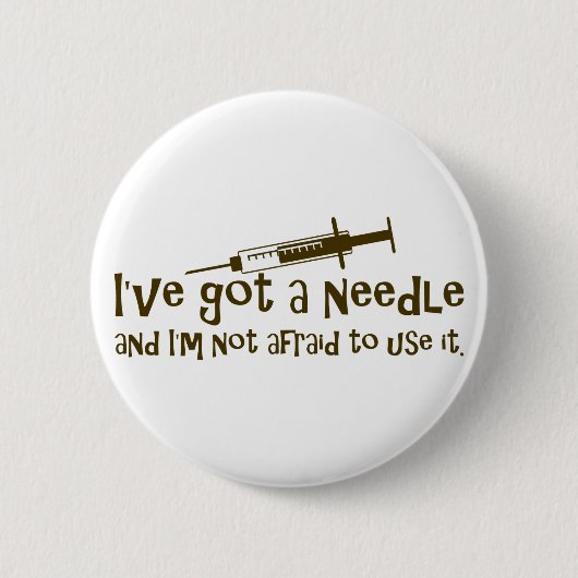 ナース及び糖尿病患者のためのギフト 缶バッジ (正面)