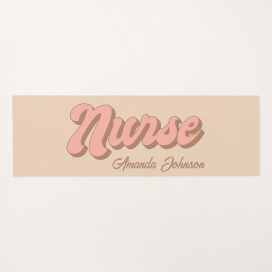 ナース名おもしろいレトロカスタムヨガマット ヨガマット (裏面(横))