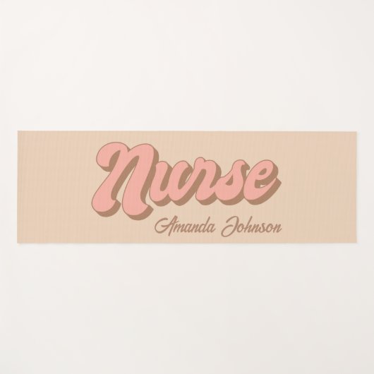 ナース名おもしろいレトロカスタムヨガマット ヨガマット (正面(横))