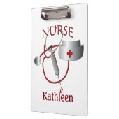 ナース名ナースかわいいカスタムクリップボード クリップボード (左)