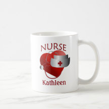 ナース名ナースハートカスタムMug