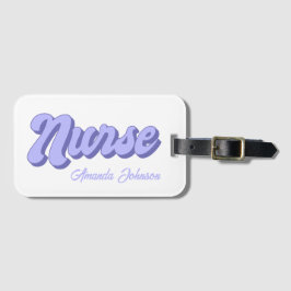 ナース名パーソナライズされたレトロカードスロットバッグ ラゲッジタグ