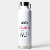 ナース名前をカスタムする心拍聴診器 ウォーターボトル (正面)