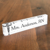 ナース名札机 デスクネームプレート (側面)