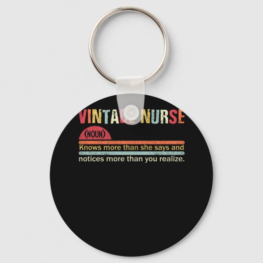 ナース名詞定義は彼女の言う以上に知っている キーホルダー (正面)