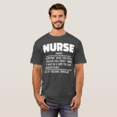 ナース名詞定義プロフェッショナル従業員かわいい Tシャツ (正面フル)