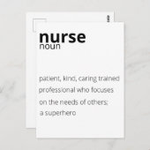 ナース名詞誇りを持ったヒーロージョブ看護引用文 ポストカード (正面/裏面)