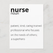 ナース名詞誇りを持ったヒーロージョブ看護引用文 ポストカード (正面)